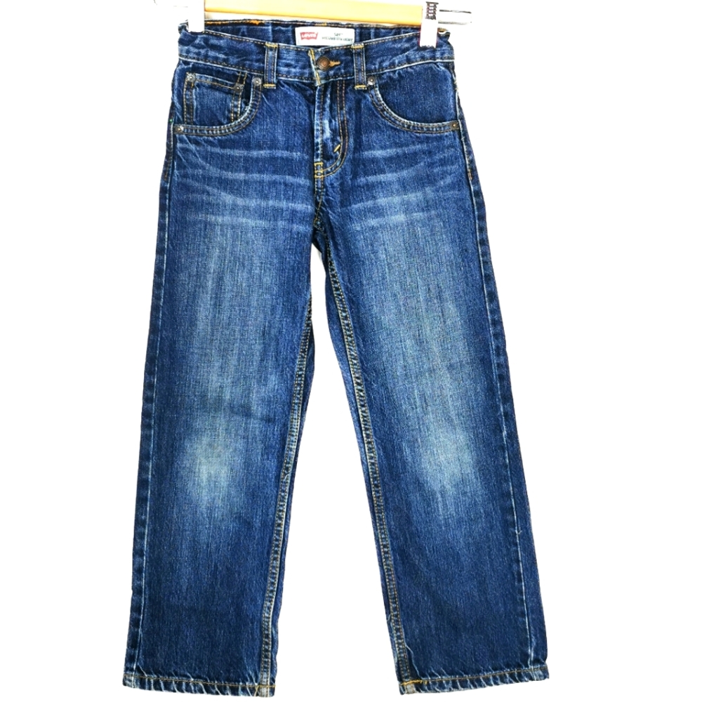 Levis 549 Relaxed Straight Kids 6-7yrs blue wash Red Tab 100% Cotton Jeans - Picture 1 of 12